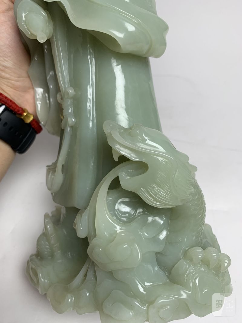 当代 白玉观音立像 - 图10